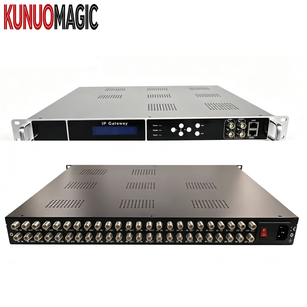 FTA to IP ASI Gateway Max 24 Tuners DVBSS2 DVBTT2 to HTTP HLS Gateway DVB to SRT IP Gateway