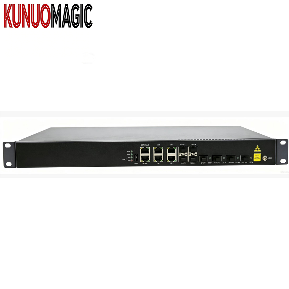 1U Chassis Indoor 4PON GPON OLT Fiber Optic Equipment FTTx 4 Ports Best-Selling 2.5G 1:128 4port OLT 1AC Full Load 512 ONTs