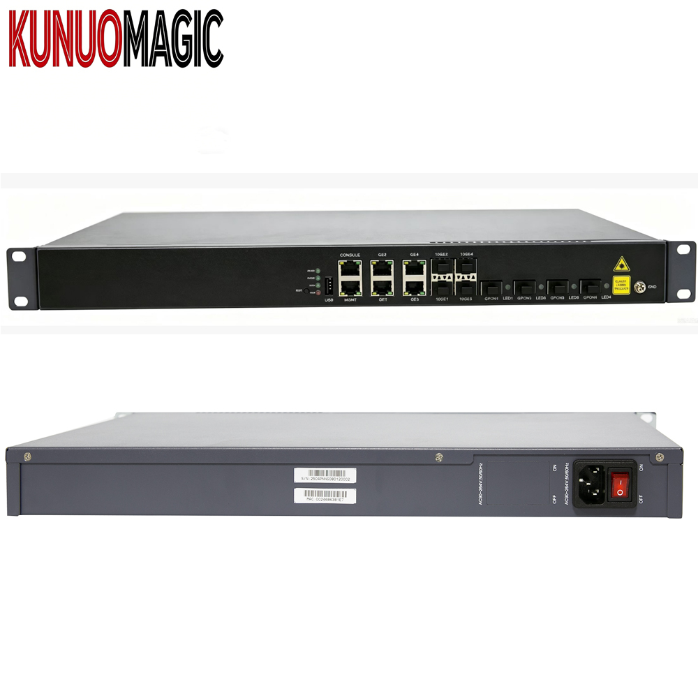 1U Chassis Indoor 4PON GPON OLT Fiber Optic Equipment FTTx 4 Ports Best-Selling 2.5G 1:128 4port OLT 1AC Full Load 512 ONTs