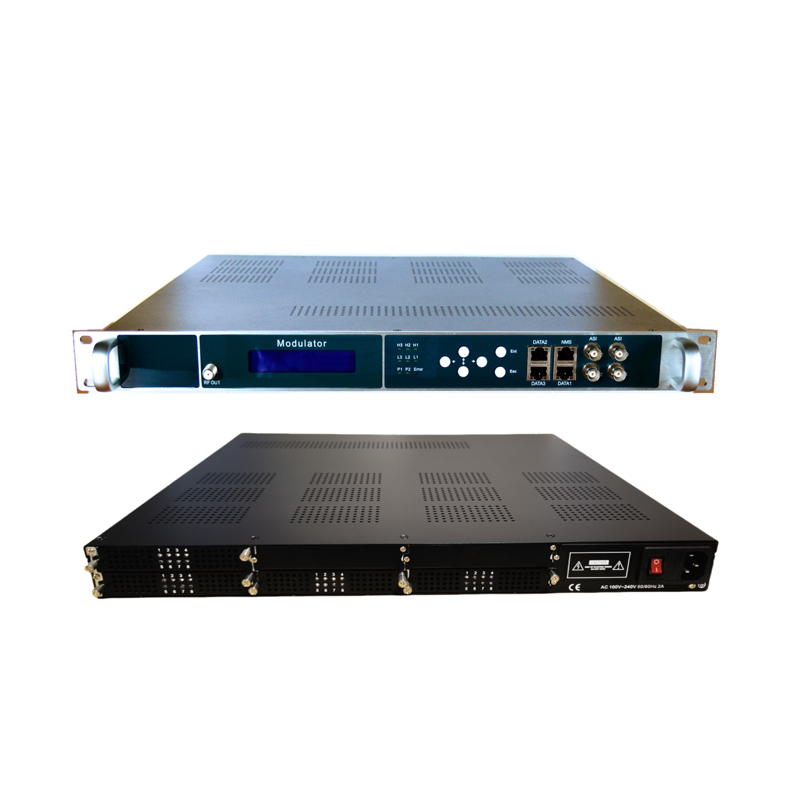 High Density 1U IP to Analog RF Modulator with  3 Gigabit network port + 2 ASI Inputs 32/48 Carrier Output Supporting PAL/NTSC Standards