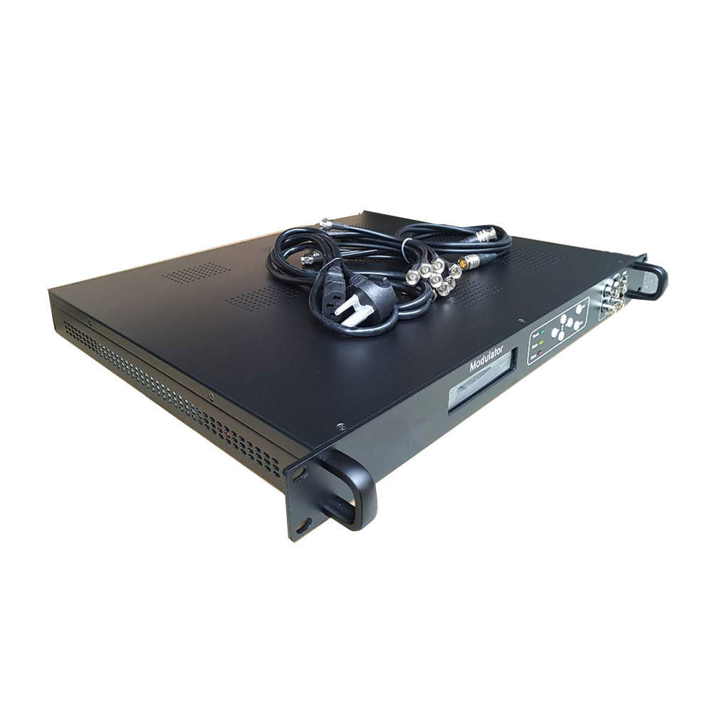 16 in 1 CATV Modulador RTSP HTTP RTMP HLS SRT IP to 16 RF QAM DVB-C Modulator