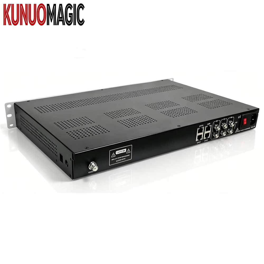 TV Modulator Internet HTTP HLS SRT RTMP to 24 DVB T ISDB T Modulator with IP to RF DVB-T Modulator for Hotel System
