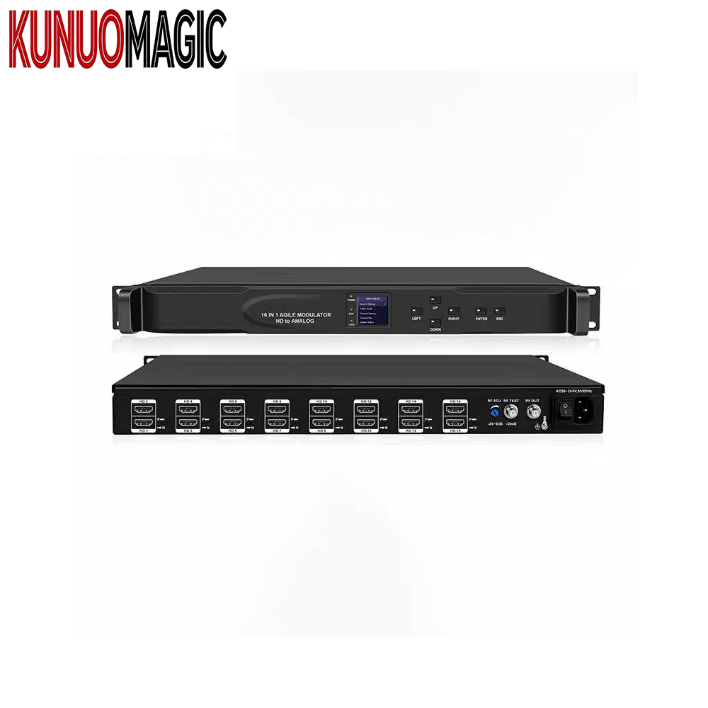16 in 1 Agile Modulator 16-channel HDMI Agile Adjacent Frequency Modulators