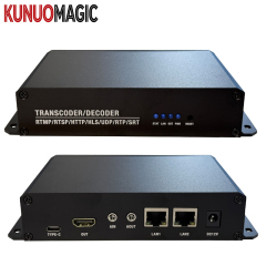 Professional IP to IP Video Transcoder Decoder Support H.265 AV1 VP9 SRT RTMP HLS for IPTV OTT Live Streaming Broadcast System