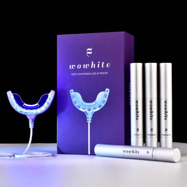 Wholesale Brand Wowhite Oral Care Professional Home Use Wired Teeth Whitening Light With Silver Teeth Whitening Gel Pen Accept OEM&ODM