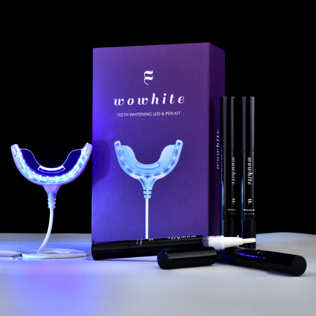 Wholesale Brand Wowhite Oral Care Professional Home Use Wired Teeth Whitening Light With Black Teeth Whitening Gel Pen Accept OEM&ODM