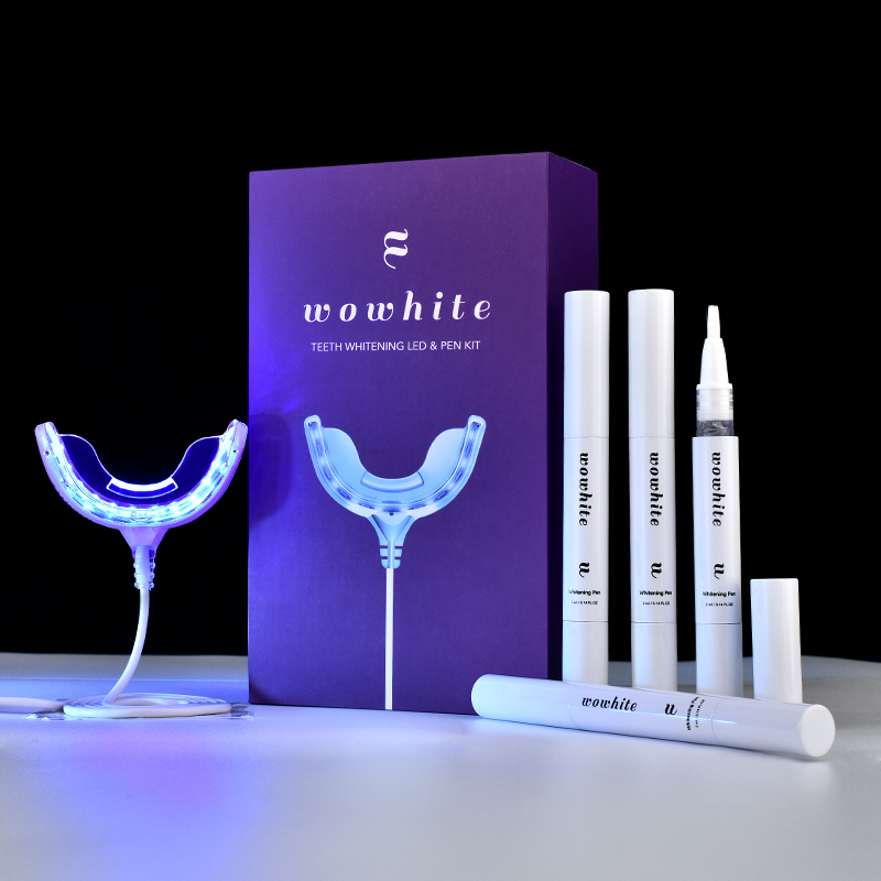 Wholesale Brand Wowhite Oral Care Professional Home Use Wired Teeth Whitening Light With White Teeth Whitening Gel Pen Accept OEM&ODM