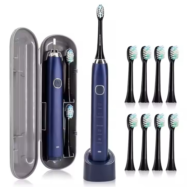 OEM Electric Toothbrush with Custom Logo 5 Modes Soft Dental Clean Waterproof Sonic Toothbrushes (IPX7) for Travel
