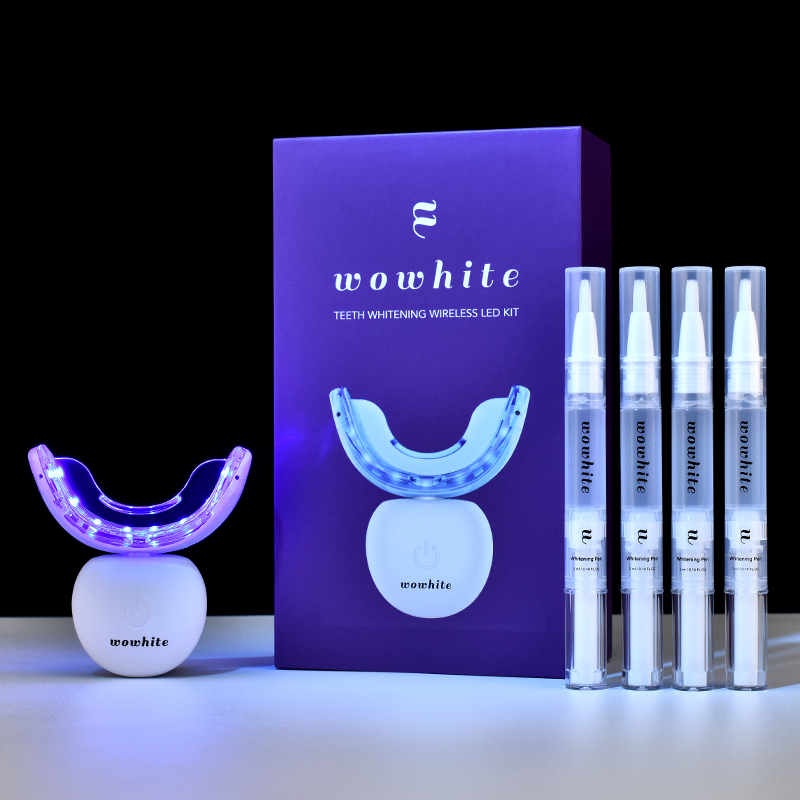 Wholesale Brand Wowhite Oral Care Professional Home Use Wireless Teeth Whitening Light With Transparent Teeth Whitening Gel Pen Accept OEM&ODM