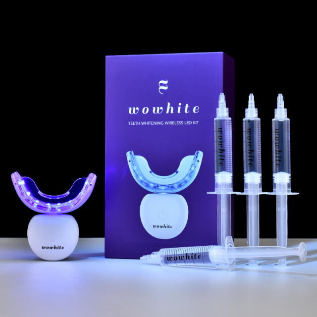 Wowhite Oral Care Best Seller Luxury Boxed Wireless Tooth Bleaching Kit Home Set Wholesale Wireless Teeth Whitening Kits Private Logo With Gel Syringe