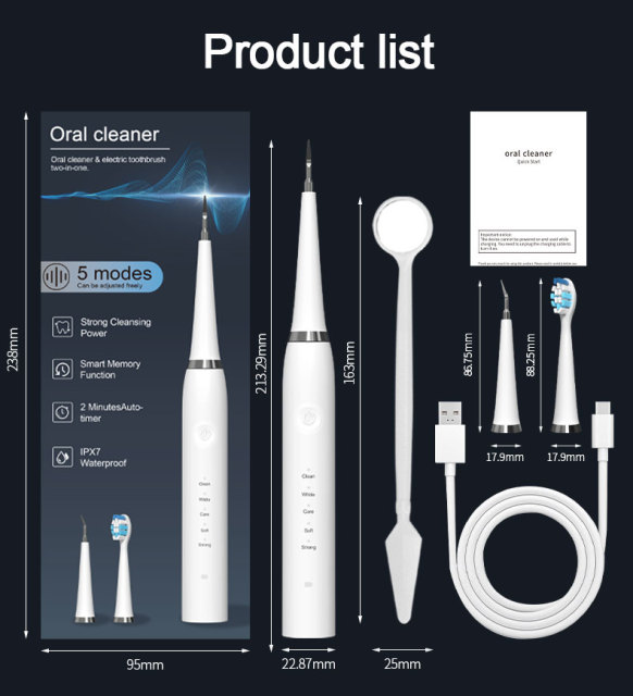 Brand New Wowhite Chargeable Electric Toothbrush IPX7 Oral Cleaning Sonic Electric Toothbrush Five-speed electric toothbrush