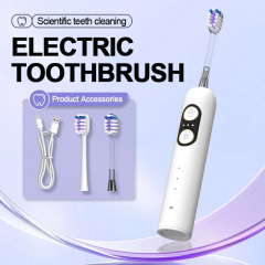 New Wholesale Sweeping vibration electric toothbrush rechargeable model portable family gift set waterproof soft bristles