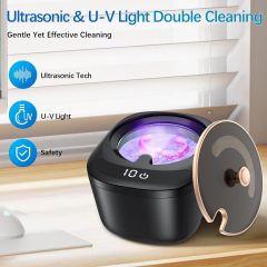 New Ultrasonic Cleaning Machine High-frequency Vibration Violet Sterilization Cleaning Machine Jewelry Wireless Braces Cleaning Machine