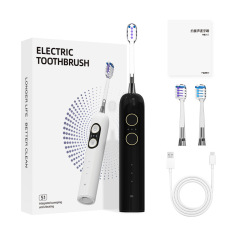 New Wholesale Sweeping vibration electric toothbrush rechargeable model portable family gift set waterproof soft bristles
