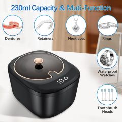 New Ultrasonic Cleaning Machine High-frequency Vibration Violet Sterilization Cleaning Machine Jewelry Wireless Braces Cleaning Machine