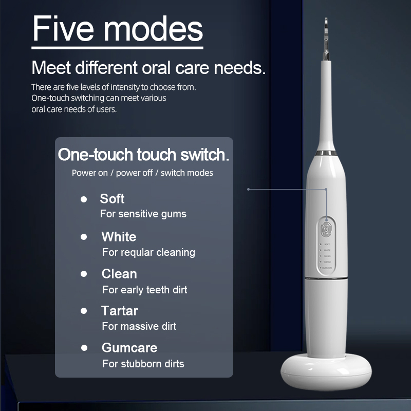High Frequency Vibration Electric Dental Scaler Sonic Stains Tartar Plaque Removal Tooth Cleaner Calculus Remover