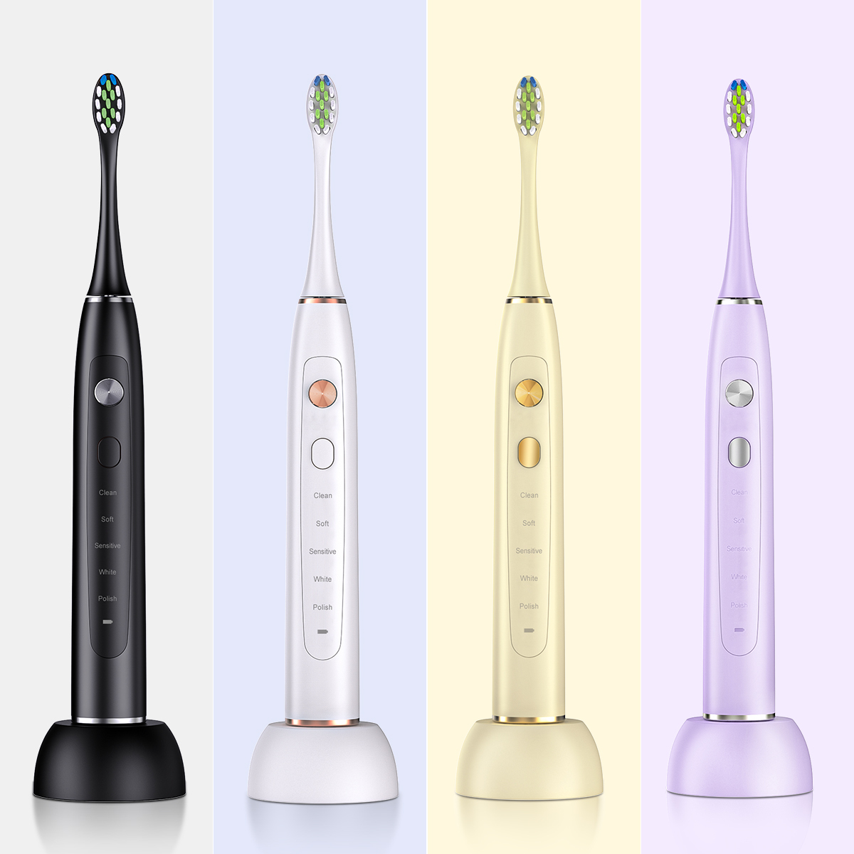 Wholesale OEM Private Logo Kids Adult Low Noise Deep Cleaning Rechargeable Sonic Electric Toothbrush for Children Adult