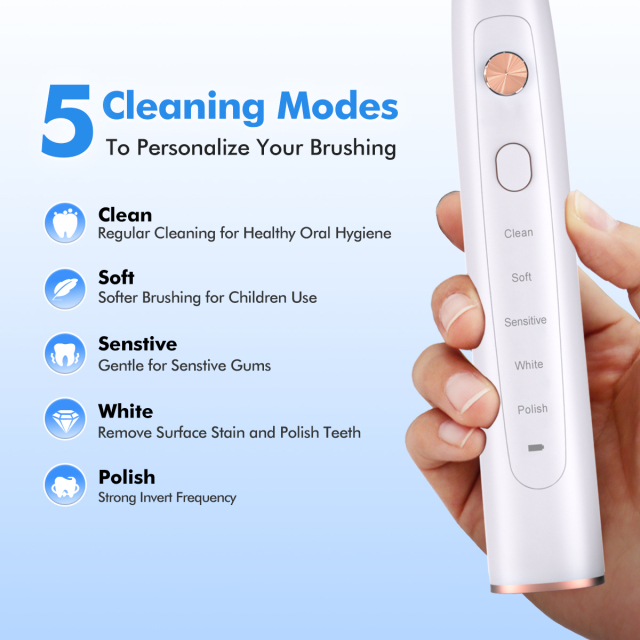 Wholesale OEM Private Logo Kids Adult Low Noise Deep Cleaning Rechargeable Sonic Electric Toothbrush for Children Adult