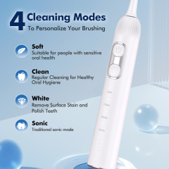 Wholesale Stock Wireless Charging IPX7 Smart Wave Sweep Oscillating Servo Motor Electric Sonic Toothbrush Accept OEM/ODM