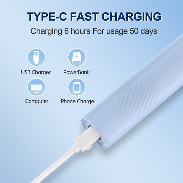 Wholesale Powerful Smart Reminder Automatic Toothbrush Sonic Cleaning 4 Modes Vibrating Electric Toothbrush with Display Screen