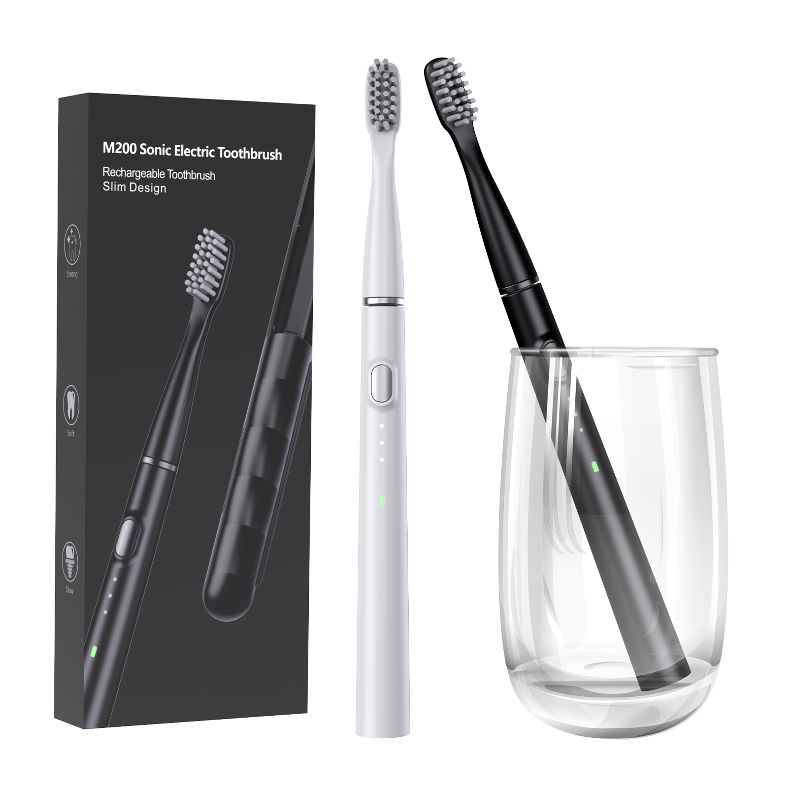 Wholesale Rechargeable Electric Toothbrush OEM Logo Intelligent Whitening Teeth Charge Slim Smart Sonic Electric Vibrating Toothbrush