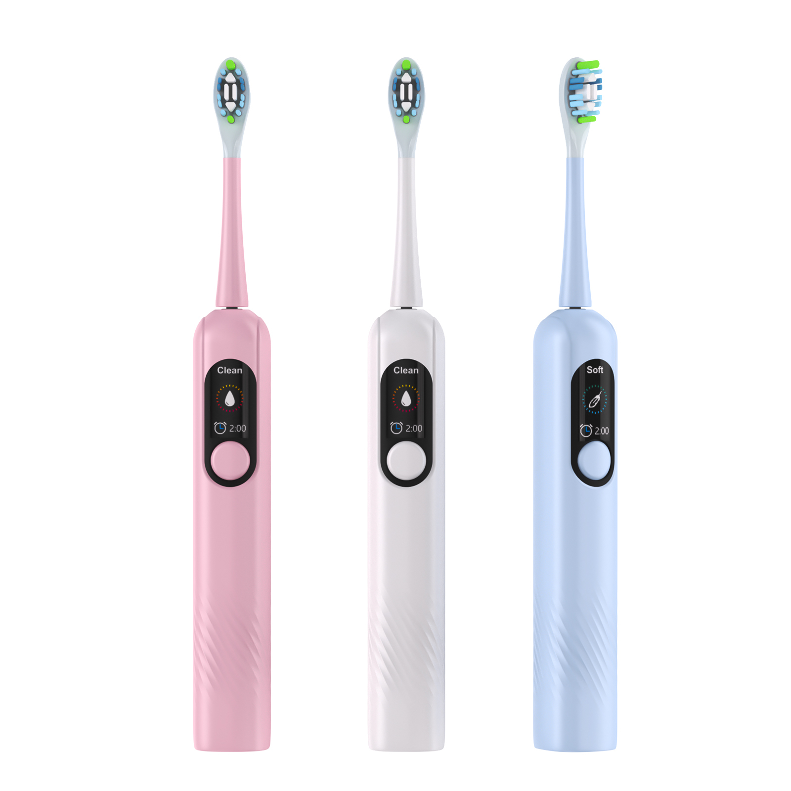 Wholesale Powerful Smart Reminder Automatic Toothbrush Sonic Cleaning 4 Modes Vibrating Electric Toothbrush with Display Screen