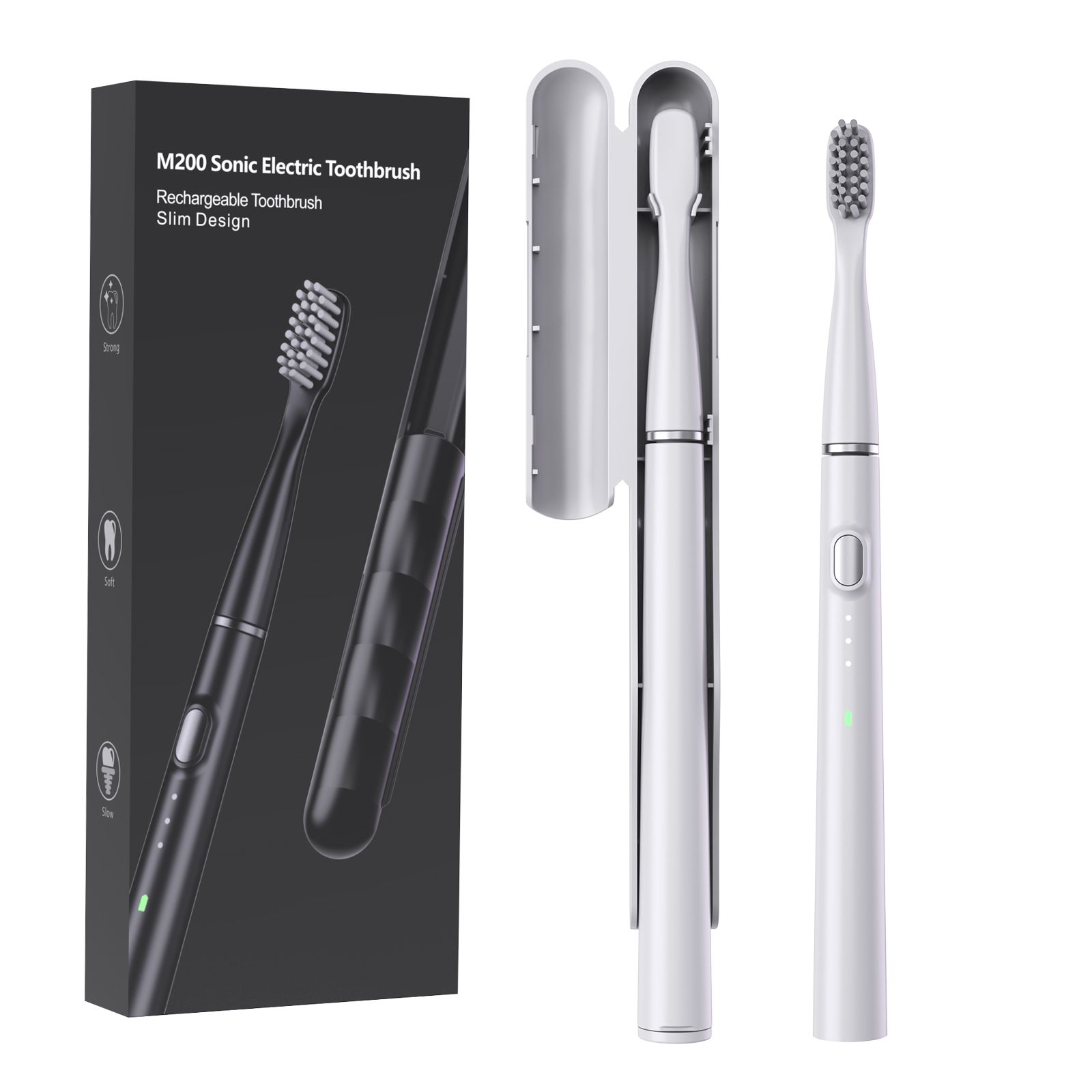 Wholesale Rechargeable Electric Toothbrush OEM Logo Intelligent Whitening Teeth Charge Slim Smart Sonic Electric Vibrating Toothbrush