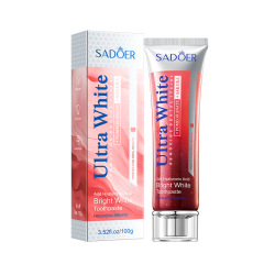 OEM Private Label Pomegranate Sakura Ultra Whitening Toothpaste Deep Cleansing Freshen Breath Brightening Teeth Reduce Stains
