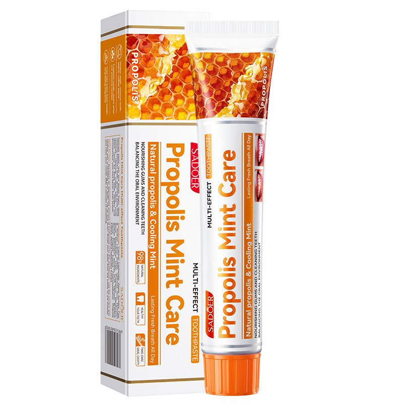 OEM Private Label Sea Salt Baking Soda Toothpaste Cleaning Teeth Whitening Multi-Effect Ginger Propolis Cool Mint Toothpaste
