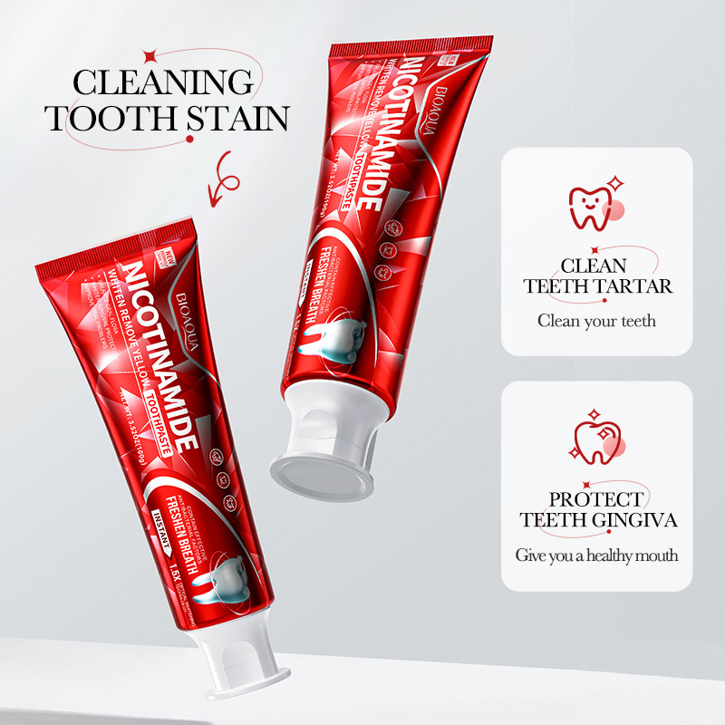 OEM Natural Herbal Oral Care Niacinamide Whitening Baking Anti Yellow Clean Purify Toothpaste Teeth Paste Toothpaste