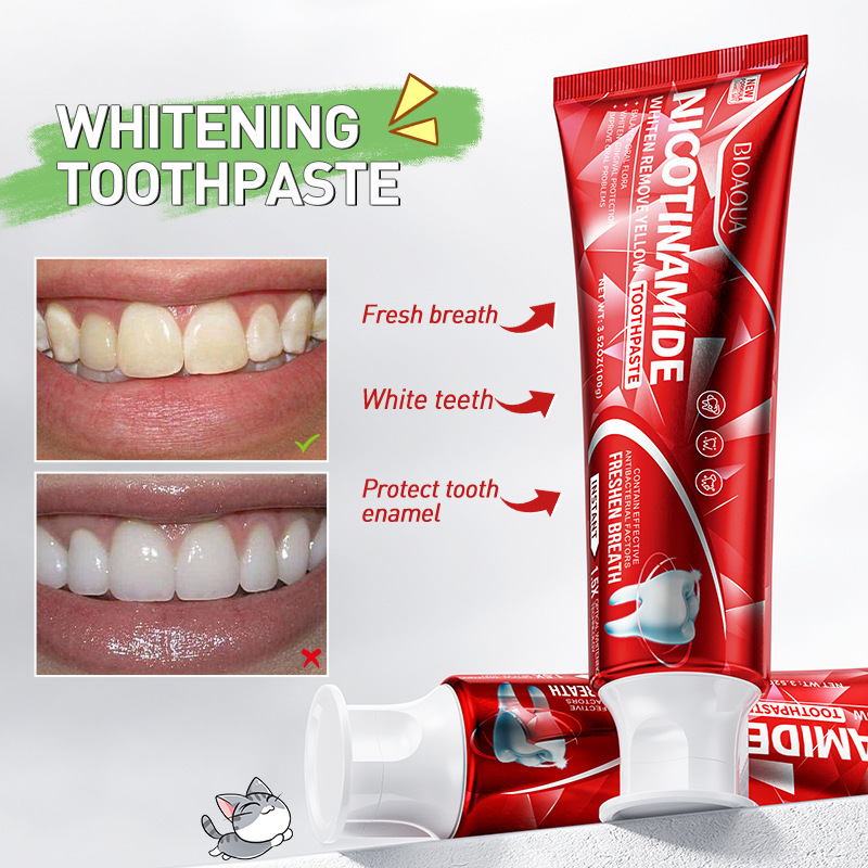 OEM Natural Herbal Oral Care Niacinamide Whitening Baking Anti Yellow Clean Purify Toothpaste Teeth Paste Toothpaste