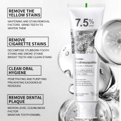 Nano-hydroxyapatite Fluoride-Free Toothpaste for Adults 7.5 Teeth Whitening Decay Repair Breath Freshening Chemical Ingredient