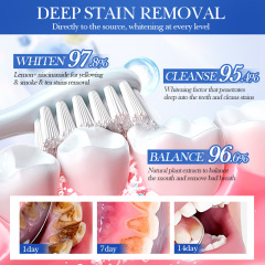 OEM Private Label Pomegranate Sakura Ultra Whitening Toothpaste Deep Cleansing Freshen Breath Brightening Teeth Reduce Stains