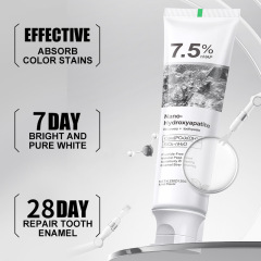 Nano-hydroxyapatite Fluoride-Free Toothpaste for Adults 7.5 Teeth Whitening Decay Repair Breath Freshening Chemical Ingredient