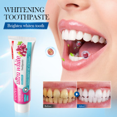 OEM Private Label Organic Teeth Whitening Toothpaste Rose Salt Brightening White Stain Removal Gum Care Toothpaste