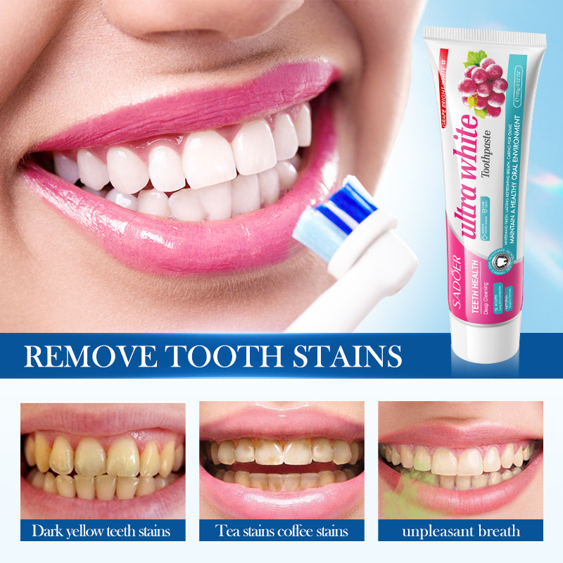 OEM Private Label Organic Teeth Whitening Toothpaste Rose Salt Brightening White Stain Removal Gum Care Toothpaste