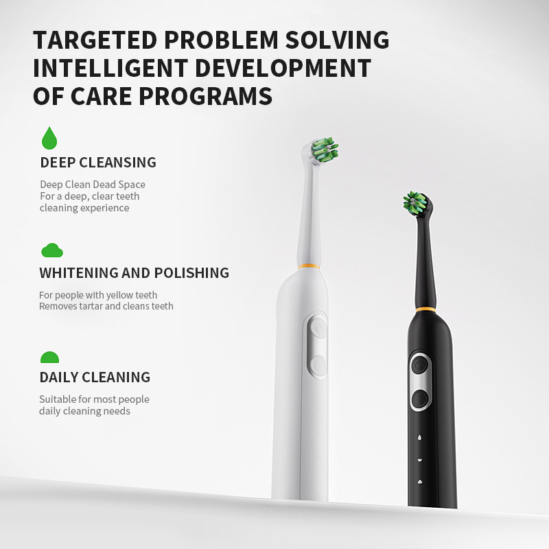 Portable Rechargeable Electric Toothbrush LED Display Multi-Function Travel Head Rotary Rotating Soft Oscillating Toothbrush