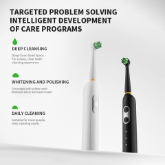 Portable Rechargeable Electric Toothbrush LED Display Multi-Function Travel Head Rotary Rotating Soft Oscillating Toothbrush