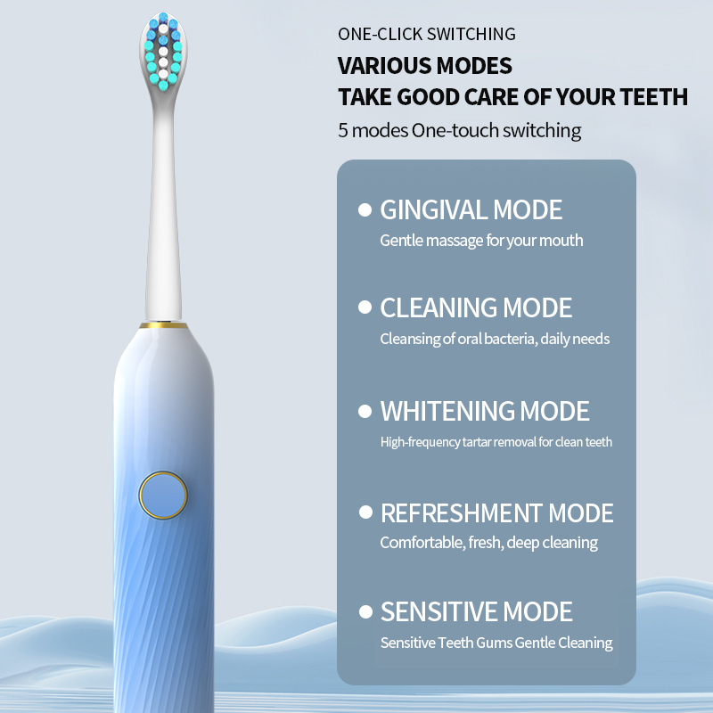 Customized Electric Toothbrush Rechargeable Smart Waterproof Sonic Electric Toothbrush Wholesale