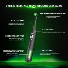 Portable Rechargeable Electric Toothbrush LED Display Multi-Function Travel Head Rotary Rotating Soft Oscillating Toothbrush