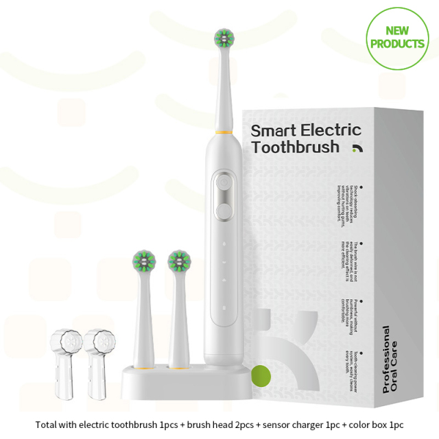 Portable Rechargeable Electric Toothbrush LED Display Multi-Function Travel Head Rotary Rotating Soft Oscillating Toothbrush