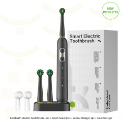 Portable Rechargeable Electric Toothbrush LED Display Multi-Function Travel Head Rotary Rotating Soft Oscillating Toothbrush