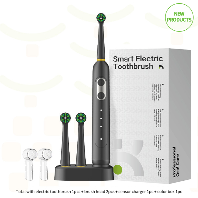 Portable Rechargeable Electric Toothbrush LED Display Multi-Function Travel Head Rotary Rotating Soft Oscillating Toothbrush
