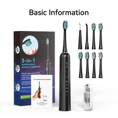 3-in-1 Electric Toothbrush Dental Cordless Water Flosser Teeth Whitening Feature Medium Tartar Remover for Optimal Oral Care