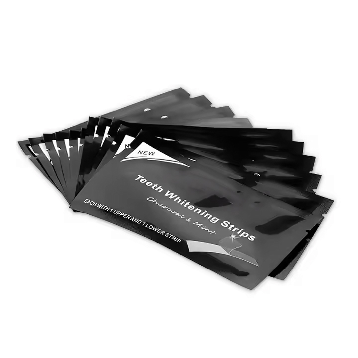 New 14/28pcs Mint Flavor Custom Logo Charcoal Teeth Whitening Strips