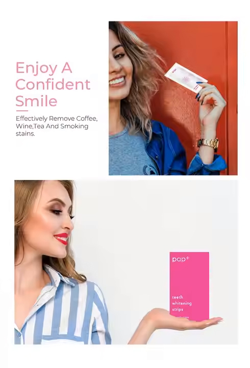 CE Approved Teeth Whitening Strips Wholesale PAP+ Whitening Strips