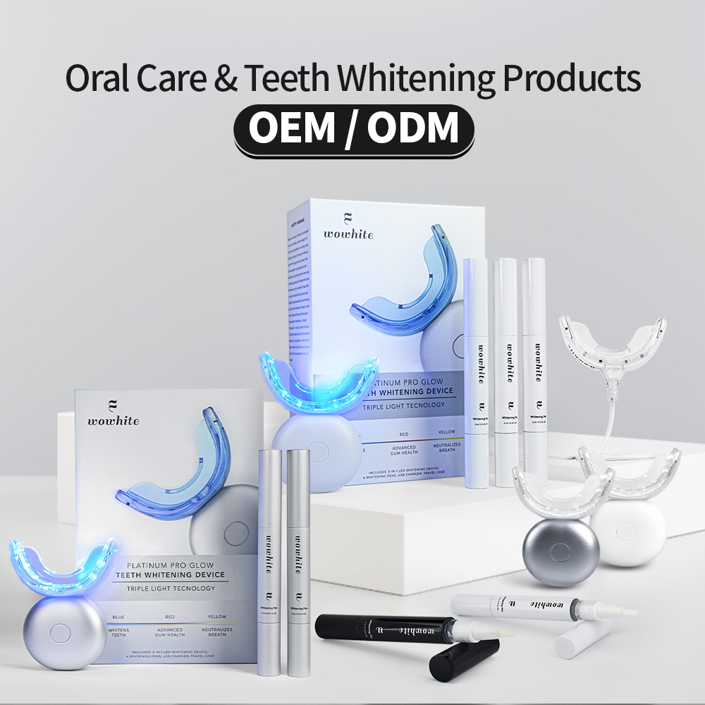 Wowhite New Wireless 48 Teeth Whitening with LED Light & Gel – OEM/ODM Private Label