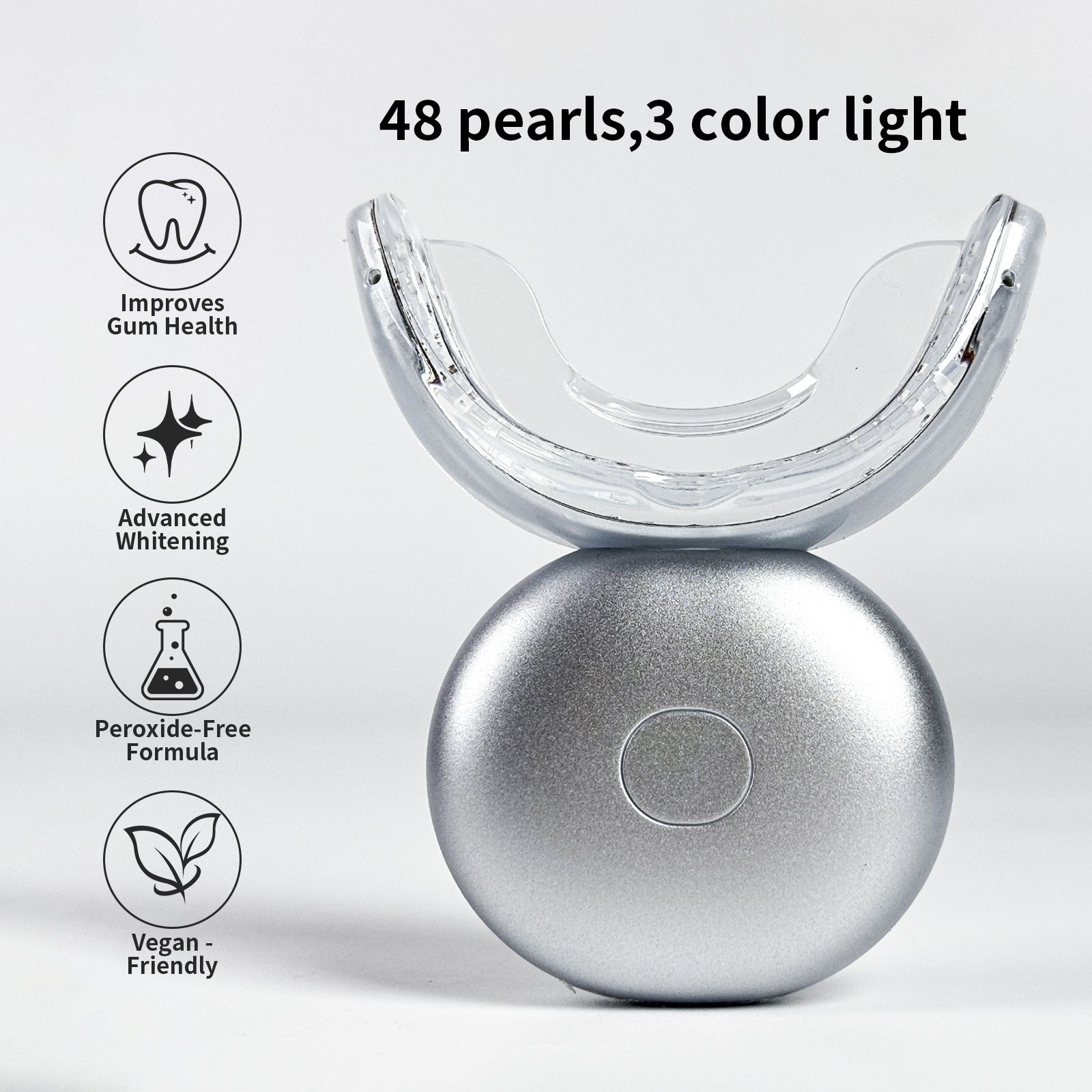 Wowhite Oral Care New Packaging Wireless 48 Teeth Whitening Device with LED Light and Gel - OEM/ODM Private Label
