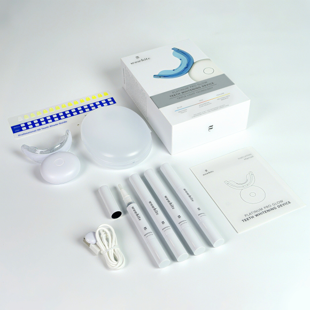 Wowhite New Packaging Wireless 48 Teeth Whitening Device with LED Light and Gel - OEM/ODM Private Label