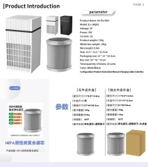 High Efficiency Customized Air Filter Purification System Hepa Filter for home bedroom air purifier,Residential Air Purifier with HEPA fitlers for home,Purithm